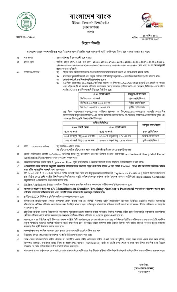 bangladesh-bank-cash-officer-exam-tender-notice-2022-jobs-test-bd